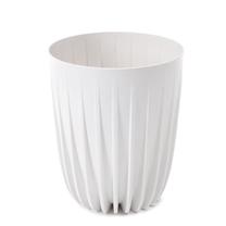 Gėlių vazonas Lamela Mira 908-05, plastikinis, Ø 30 cm, balta sp.