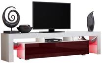 ТВ стол Pro Meble Milano 200, белый цв./красный цв., 200 см x 35 см x 45 см