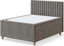 Lova dvigulė continental Sleepwell Black 4 Legs, 180 x 210 cm, šviesiai pilka sp., su čiužiniu