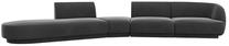 Modulinė sofa Micadoni Miley Blu14, grafito sp., kairinė, 372 x 160 cm x 70 cm