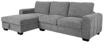 Kampinė sofa Home4you Marita, pilka sp., kairinė, 264 x 155 cm x 86 cm