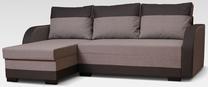 Kampinė sofa Platan Emil, ruda sp., 230 x 140 cm x 80 cm