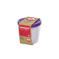 Toiduainekarbi komplekt Keeeper 3068451700000, 0.8 l, 14 cm x 14 cm, läbipaistev v./violetne v., 4 tk