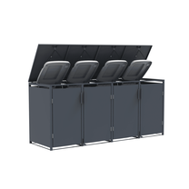 Lauko konteinerių stoginė Hatis 4, 240 l, antracito sp.