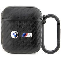 Austiņu futlārs BMW Apple AirPods 1/2, melna krās.