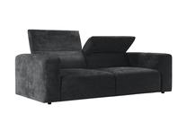 Sofa Micadoni Cruz, juoda sp., 234 x 103 cm x 74 cm