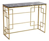 Konsoles galds Home4you Marble Black 1, 100 cm x 36 cm x 76 cm