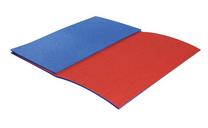Fitnesa un jogas paklājs Yate Folding Mat Textile 8, zila krās./sarkana krās., 90 cm x 50 cm x 0.8 cm