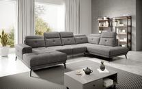 Kampinė sofa Bretan Marte 130, pilka sp., dešininė, 205 x 350 cm x 107 cm