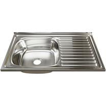 Virtuvinė plautuvė Tredi DM-8050, nerūdijantysis plienas, 80 cm x 50 cm, sidabro sp.