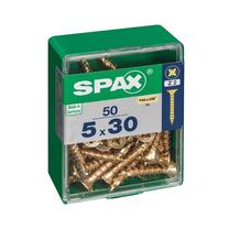 Koka skrūve, universāls Spax, 5 x 30 mm, dzeltena krās., 50 gab.