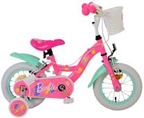 Vaikiškas dviratukas su papildomais ratukais, vaikų Volare Barbie 20531-FW12, žalia sp./rožinė sp., 12"