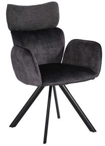 Krėslas Home4you Eddy 10331, tamsiai pilka sp., 63 cm x 55 cm x 89 cm