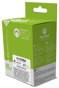 Tintes printera kasetne TFO H-57RH (C6657A) Remanufactured, dzeltens krās./fuksīna (magenta) krās./zilganzaļa (cyan) krās., 17 ml