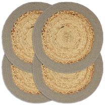 Stalo padėkliukas VLX Jute and Cotton 133860, 38 cm x 38 cm x 38 cm, 4 vnt., Pilka sp.