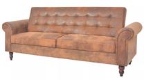 Sofa-lova VLX Faux Suede Leather 245584, ruda sp., 196 x 85 cm x 82 cm