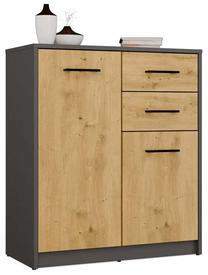 Komoda Simplo 2D2S, antracito sp./artisan oak sp., 85 cm x 35 cm x 74 cm