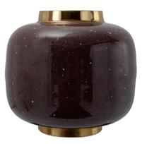 Vaza Kayoom Art Deco 325 3S2D8, 19 cm, ruda sp./aukso sp.
