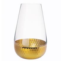 Ваза Altom Golden Honey, 25 см, прозрачный цв./золотой цв.
