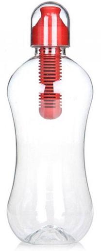 Pudele ar oglekļa filtru 0,5l, sarkana