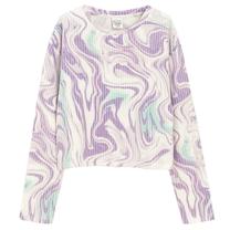 Krekls ar garām piedurknēm, neformāls, meitenēm Cool Club Crop top CCG2821472, balta krās./violeta krās., 170 cm