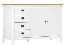 Komoda VLX Hill Range, ruda sp./balta sp., 80 cm x 130 cm x 40 cm