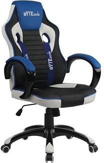 Игровой стул Bytezone Racer Pro, 49 x 50 x 119 см, синий цв./черный цв.