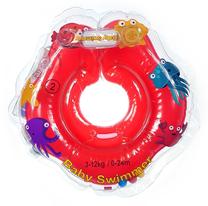 Piepūšams aplis kaklam Baby Swimmer Inflatable Neck Ring, sarkana krās.