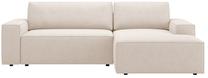 Kampinė sofa - lova Micadoni Jodie Boucle, smėlio sp., dešininė, 246 x 151 cm x 86 cm