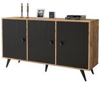 Komoda Kalune Design VL12-232, juoda sp./pušies sp, 78.6 cm x 143 cm x 40 cm