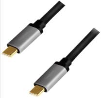 Laidas Logilink CUA0106, 2 x USB Type-C, 150 cm, sidabro sp./juoda sp.