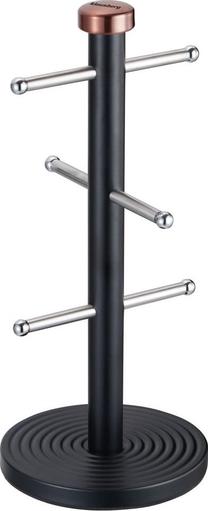 Puodukų kabykla Klausberg KB-7716, 15 cm x 15 cm x 35.5 cm, metalas, juoda sp.