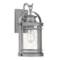 Āra sienas lampa Quintiesse Booker, 60W, E27, IP44, sudraba krās., 21.9 cm x 38.2 cm