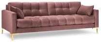 Sofa Micadoni Home Mamaia Velvet, rožinė sp., 177 x 92 cm x 75 cm