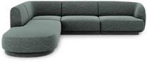 Kampinė sofa Micadoni Home Miley Chenille 6 Seats, žalia sp., kairinė, 252 x 220 cm x 74 cm