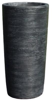 Puķu pods DM Grill Conical S, cementa, 24 cm x 24 cm, Ø 24 cm, melna krās.