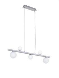 Valgusti rippuv Trio Dicapo 350810507, LED, 5 x 3 W, valge v. / nikkel v.