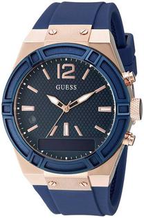 Viedais pulkstenis Guess Watch Connect 45mm Smooth Silicone Strap, zila krās.