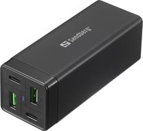 Telefono įkroviklis Sandberg 4in1 Charger 2xUSB-C 2xUSB 65W, 2 x USB/2 x USB-C, juoda sp., 65 W
