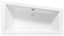 Vonia, kampinė Besco Intima Left 150, 150 cm x 85 cm x 41.5 cm, stačiakampis, balta sp.