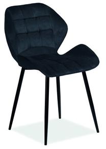 Valgomojo kėdė Hals Velvet, juoda sp., 51 cm x 39 cm x 81 cm