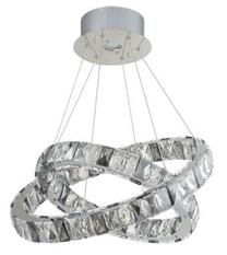 Valgusti rippuv Searchlight Optica 4812-2CC, LED, 4000 °K, 2 x 51.55 W, läbipaistev v. / kroom v.