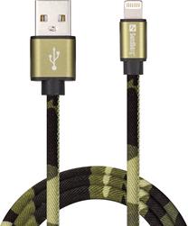 Laidas Sandberg, USB 2.0 Type A/Apple Lightning, žalia sp.
