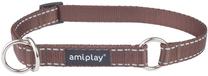 Ошейник для собак Amiplay Reflective, коричневый цв., 600 мм