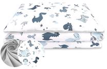 Vaikiškas patalynės užvalkalų komplektas MimiNu Dino, mėlyna/balta, 100 x 135 cm