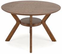 Valgomojo stalas Rupert, riešuto, 120 cm x 120 cm x 76 cm