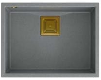 Virtuves izlietne Quadron David 50, granīts, 55 cm x 42 cm x 22.5 cm, zelta krās./sudraba krās.