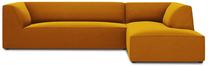 Kampinė sofa Micadoni Home Ruby 4 Seats, geltona sp., dešininė, 273 x 180 cm x 69 cm