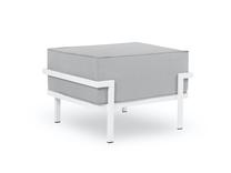 Lauko pufas Calme Jardin Cannes CAL_POUF_83_F1_CANNES2, balta sp./pilka sp., 50 cm x 65 cm x 44 cm