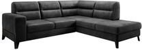 Kampinė sofa Cassara Nube 6, tamsiai pilka sp., dešininė, 237 x 277 cm x 100 cm